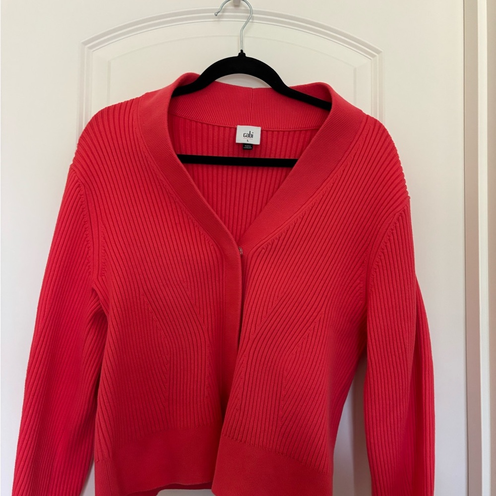 CAbi Women's Vibrant Red Cardigan